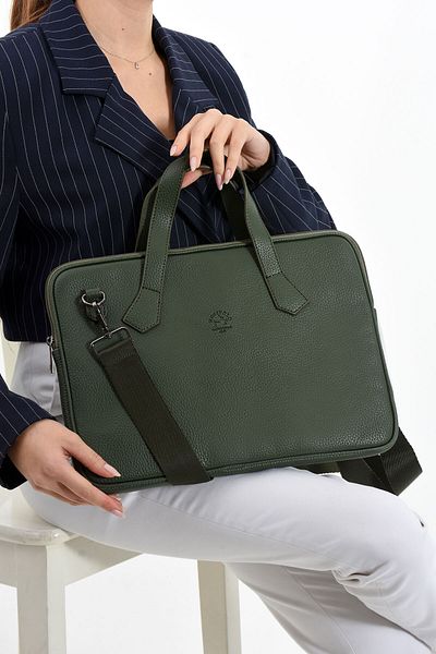By Hakan Unisex Λεπτή Τσάντα Χαρτοφύλακα και LaptopWest Polo 6078 KHAKI