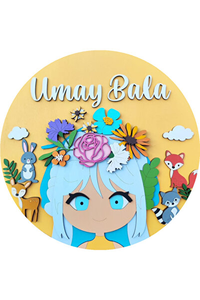 ÇUKUROVA ÜTÜ Kişiye Özel İsimlik Kapı Süsü Hoşgeldin Bebek Çocuk Odası 22