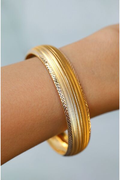 Yenigün Kuyumculuk Hediyelik Yatırımlık Mat Simli Kadın Altın Bilezik