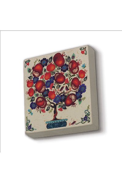 Sadrazam Magnet din piatră naturală imprimat cu rodie 5x5 Krg-147