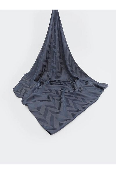 LC Waikiki Lcw Accessories Navy Blue Stripe Patterned Women's Shawl