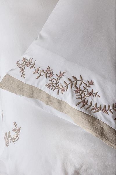 Altınbaşak Altınbaşakmaria Ivory Linen Double Duvet Cover Set