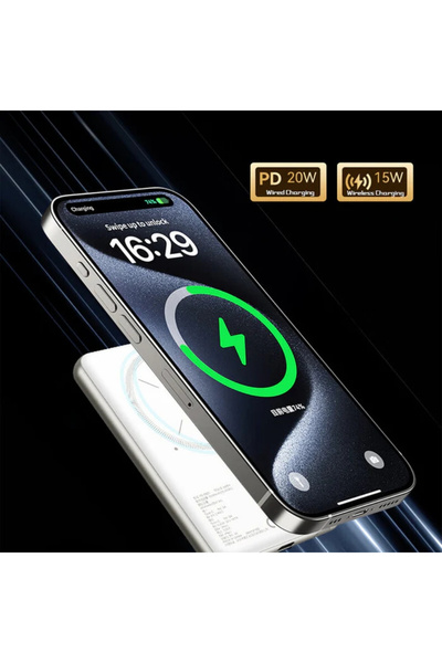 Totu PB-1008 10000 mAh 20W PD QC 3.0 MagSafe Manyetik Kablosuz Hızlı Şarj Destekli Slim Powerbank
