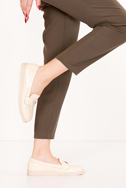 Gondol Kadın Hakiki Deri Günlük Şık Loafer Anl.3200