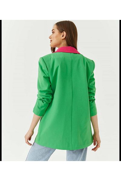 LOKADI Jachetă de damă căptușită verde fucsia