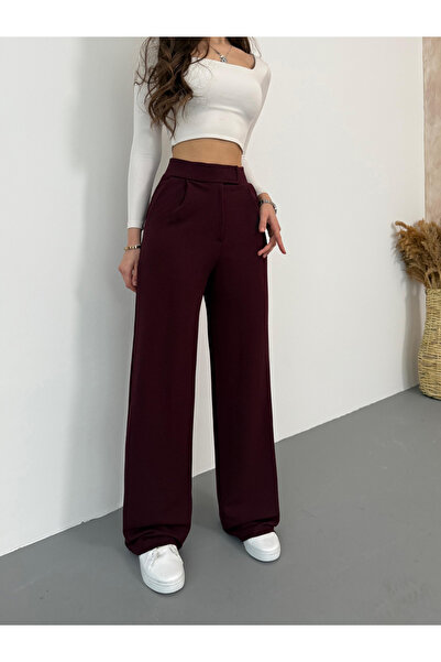 BİKELİFE Women's Lycra Velcro Closure Palazzo Wide Leg Pants
