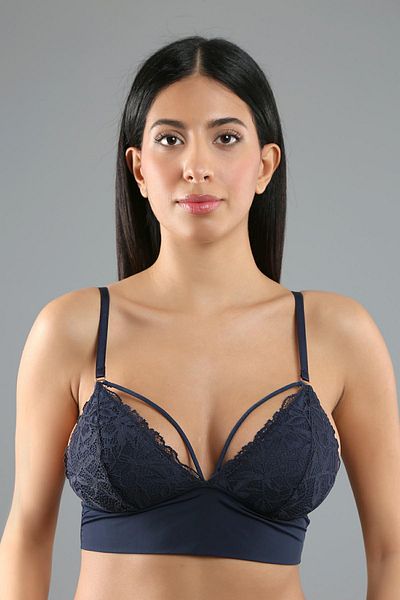 cotonhause Γυναικείο Άδειο Καπάκι Navy Blue Bralet σουτιέν C0T2N3O833