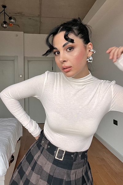 Seda Yalçın Atelier Ecru Stand Collar Transparent Body