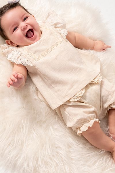 Cassiope Frilly Lace 2-Piece Shorts Summer Special Day Baby Girl Suit