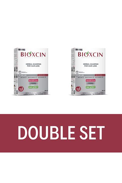 Bioxcin Herbal Shampoo for Hair Loss - Normal/ Dry Hair - 300 ml x2