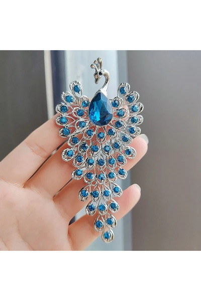 Choice دبوس بروش على شكل طاووس مرصع بأحجار الراين للنساء على الموضة E7-3-9544 دبابيس إكسسوارات ملابس فينيكس