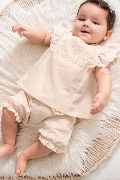 Cassiope Frilly Lace 2-Piece Shorts Summer Special Day Baby Girl Suit