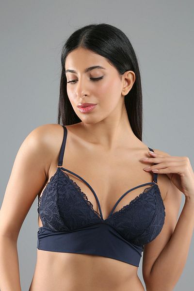 cotonhause Γυναικείο Άδειο Καπάκι Navy Blue Bralet σουτιέν C0T2N3O833