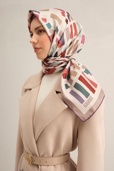 Armine 2025 Άνοιξη Καλοκαίρι Σεζόν 100% Twill Silk Scarf 9341dm 04