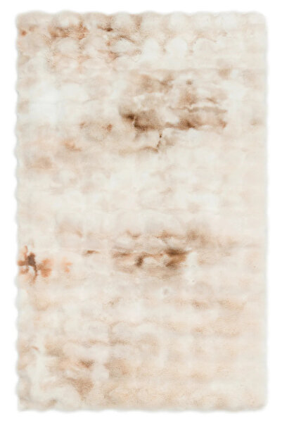 Halımax Ekstra Yumuşak Dokulu Açık Kahve Bubble Tavşan Tüyü Darcio Dikdörtgen Post Peluş Halı