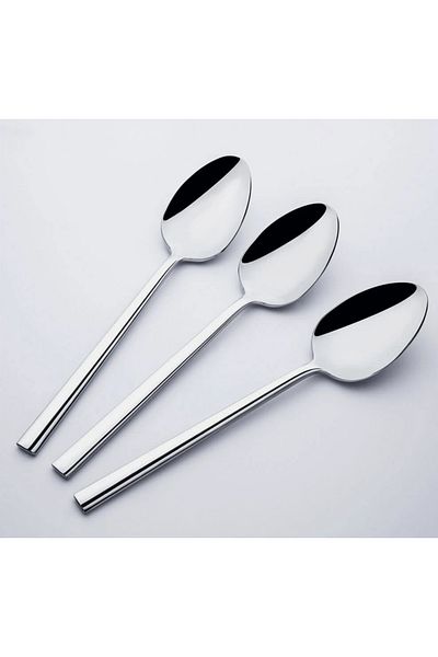 MORMAVİ Nehi̇r Dalyan Model 12 Pieces Tea Spoon (Stainless Steel Guaranteed)
