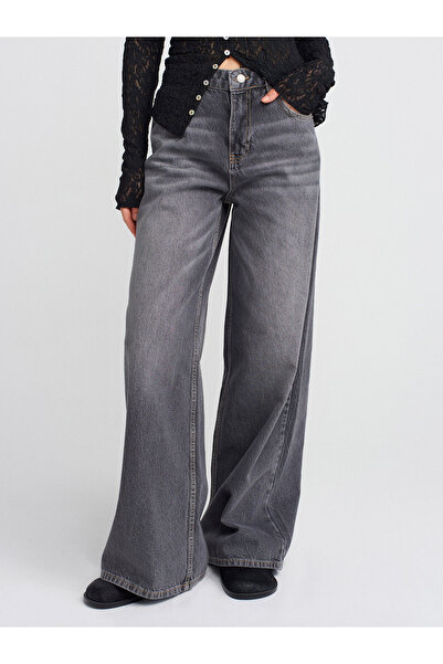 Dilvin 71789 Pantaloni oversize din denim-Antracit