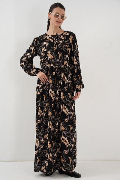 Bigdart Rochie lungă cu model 1947 - L. Negru