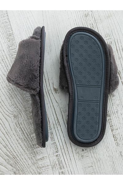 LC Waikiki Γυναικείες βελούδινες παντόφλες σπιτιού Cross Strap
