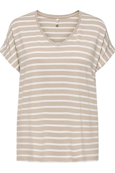 ONLY Onlmoster V-Neck Top Fabric Stone