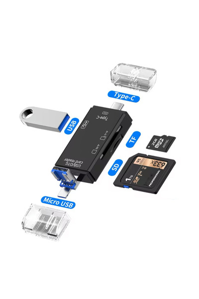 Microcase 6in1 Type-C To USB/Micro SD Card Reader Okuyucu Çevirici - AL5089