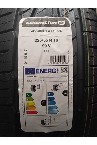 GENERAL 225/55R1999 V FR GRABBER GT PLUS GENERAL SUV LASTİĞİ 2024 ÜRETİM