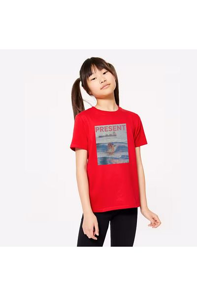 uyguntarz Kinder-T-Shirt aus Baumwolle mit Herz-Aufdruck