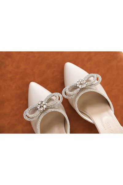 Moda Değirmeni Rochie de seară cu curea la gleznă cu fundă de piatră pentru femei Elegant To MD1001-119-0003