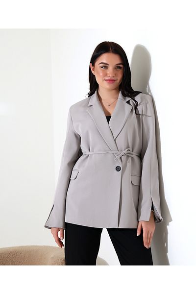 COCOCİX 1 Button Belted Jacket New Season