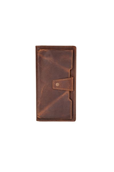MFT Leather Design Leather Unisex Wallet with Phone Compartment