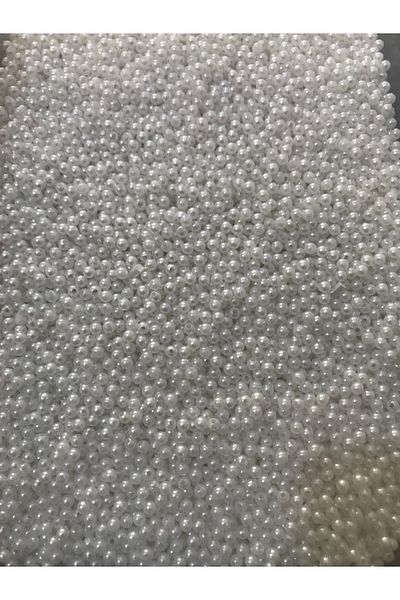 Hobimos 4 mm White a Quality Plastic Pearl 1 Kg, about 30,000 Pieces