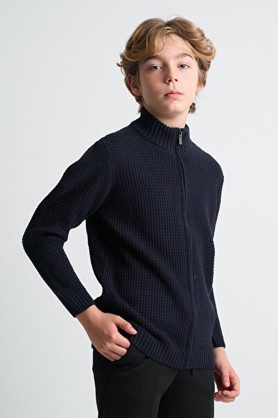 ALEXANDERGARDI Alexandergardı Half Turtleneck Zippered Children's Cardigan (C23-7104)