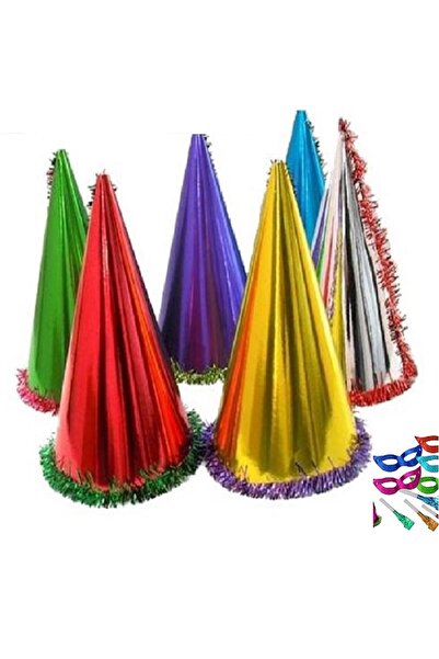 Genel Markalar 100 ADET KOTYON SET YILBAŞI PARTİ SETİ PARTİ ŞAPKASI PARTİ DÜD...