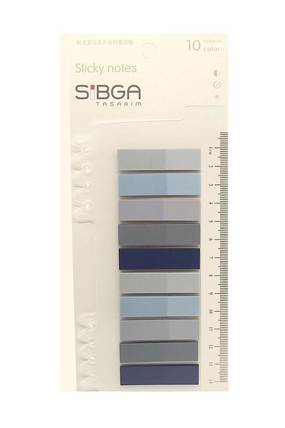 sibga tasarım Transparent Colored Post-It Note Paper - 200 Sheets Bookmark Sticker