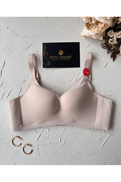 İntive Lingerie Marie Imported Seamless Underwire Supported Gatherer Παχύ λουράκι C Cup Ποιοτικό σουτιέν