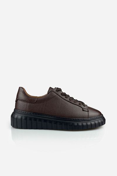 LUSIVE Brown 100% Genuine Leather Ultra Comfortable Men's Casual Shoes Luass26Al0045