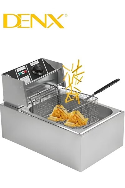Denx Stainless Steel 6L Deep Oil Fryer