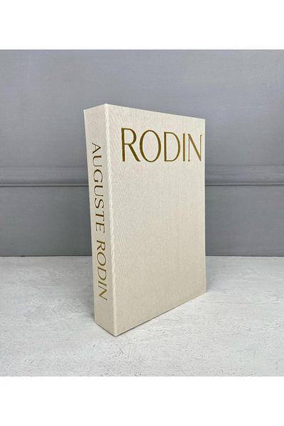 PEKİBU Fabric Covered Decorative Book Box Crem Gold
