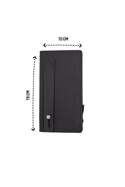 MFT Leather Design 6954 Genuine Leather Unisex Wallet with Phone Compartment