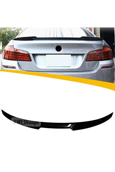 SML Dizayn Bmw F10 Yarasa Spoiler 2010-2017 Parlak Siyah Plastik F10 Bagaj-Üs...