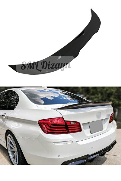 SML Dizayn Bmw F10 Psm Spoiler 2010-2017 Parlak Siyah Plastik F10 Bagaj-Üstü-...