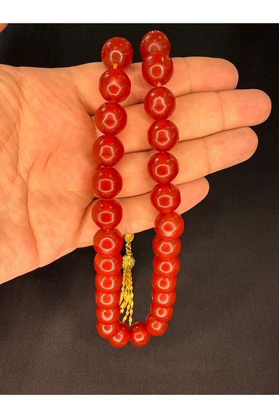 Anemore Collection Special Gift: Balding Breaking Kubu, Tasbih Kuresi and Red Color 14Mmx13Mm H-1777