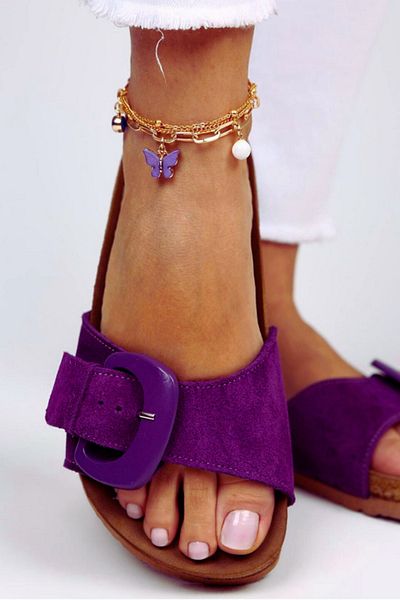 PETEK AKSESUAR Multi-Anklets with Butterfly Evil Eye Pearl