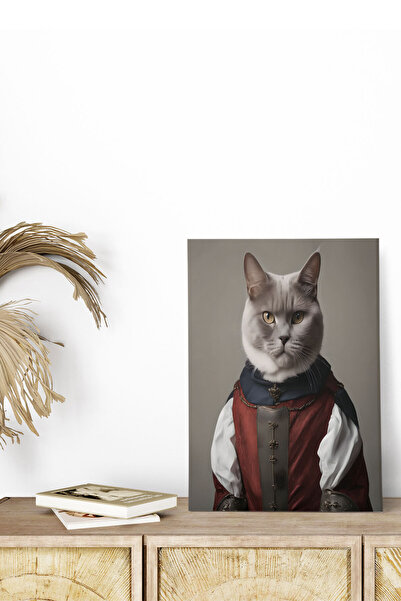 qoeuyl boutique Μεσαιωνική γάτα με θέμα No:10 Retro Vintage 18x27 MDF Ξύλινη ...