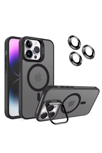 zore Apple iPhone 15 Pro Max Kılıf Zore Magsafe Şarj Özellikli Buzlu Transpar...