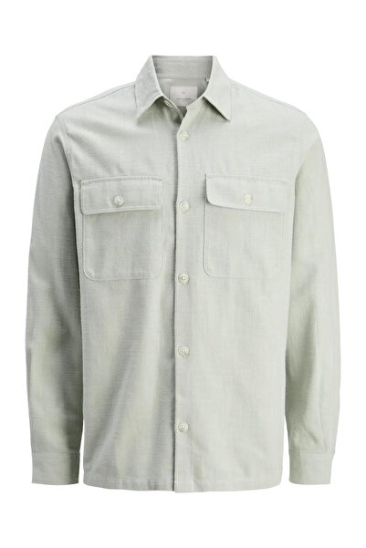 Jack & Jones JPRCCRAYMOND SPRING SOLID OVERSHIRT SN أكوا جراي