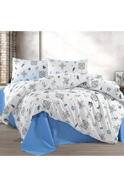 Keep London Acasă KLHOME308 Set cuvertură dublă-albastru