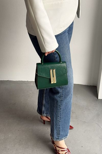 LEONAS Green Dani Accessorie D Interior Femelik Hand and Shoulder Bag