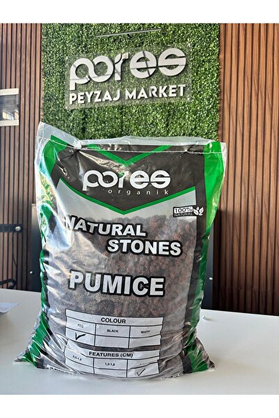 Pores Organik Torf Pores Organik Kırmızı Pomza Taşı Cüruf 20 kg 40 Litre