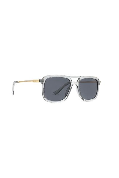 Lee Cooper Men's Polarized Sunglasses Transparent Grey Mirror Lens - LC1023C01